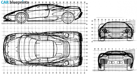 1999 Lamborghini Canto Coupe blueprint